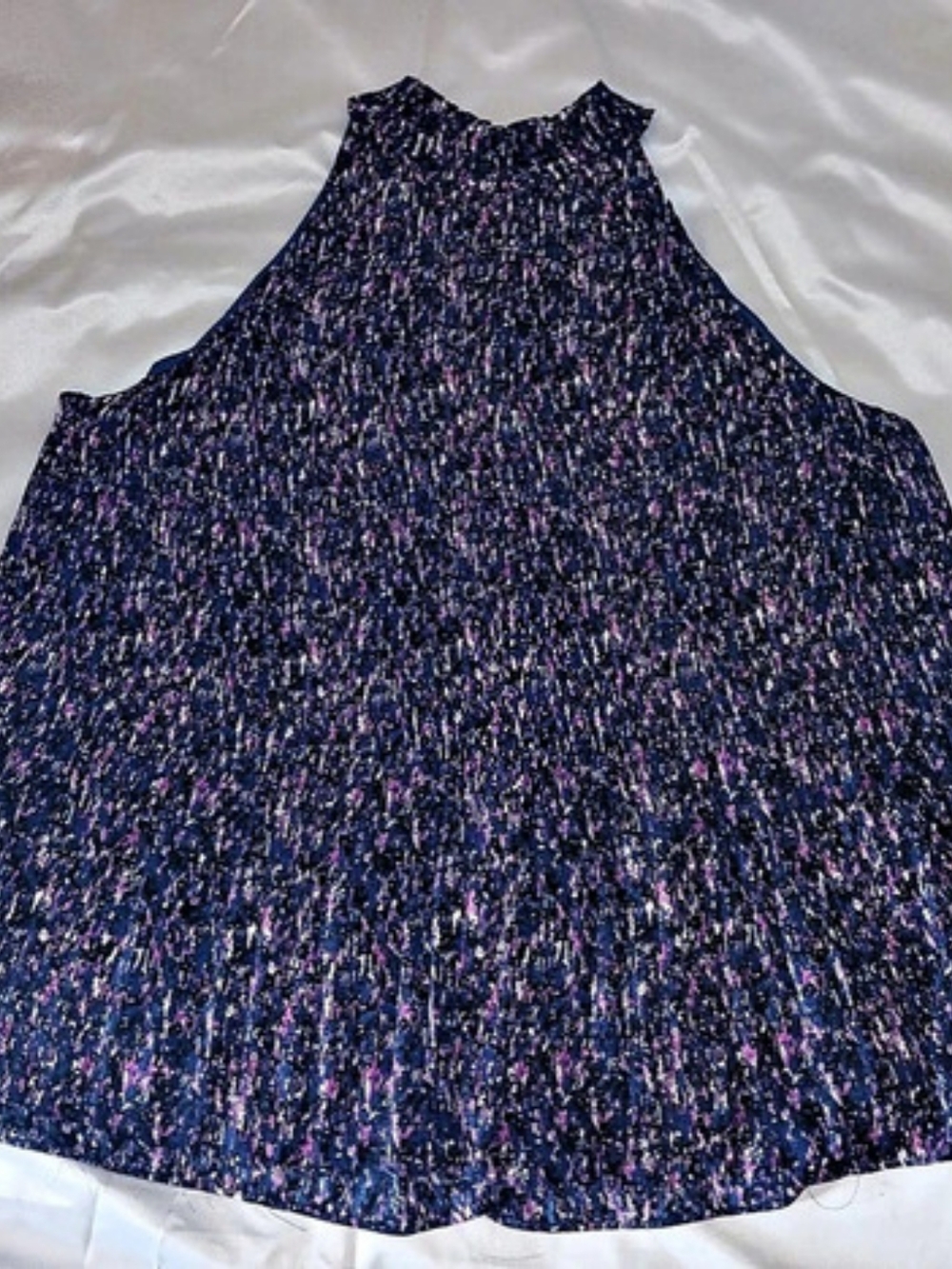 APT.9 Women's Abstract Flare Tank Top Blue & Pink Size XL